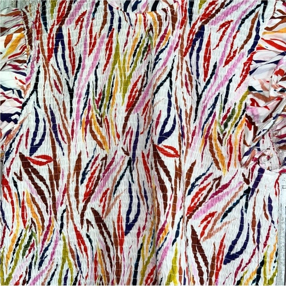 THML Smocked Multi Colored Blouse - Picture 2 of 4